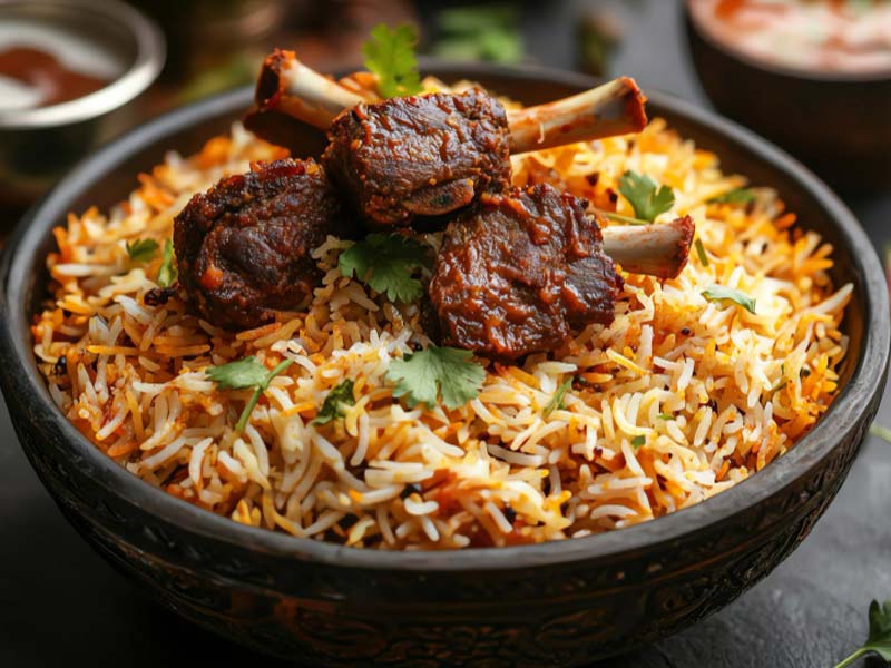 Hyderabadi Goat Dum Biryani
